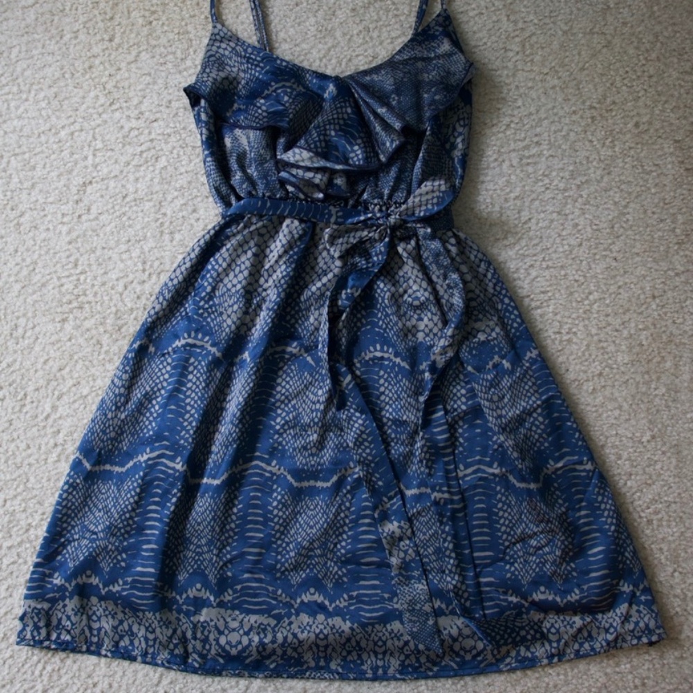 Crimson Ivy Satin Reptile Print Camisole Dress